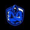 D6a04a blue and black clean minimalism twitch profile picture